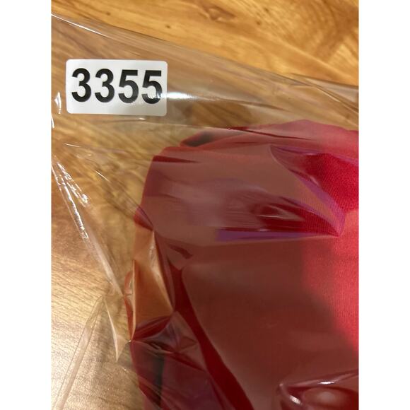 Born Women Pajama Top L Red Button Up Lounge Sleep‎ Shirt Piped Trim Stretchy - Picture 8 of 8